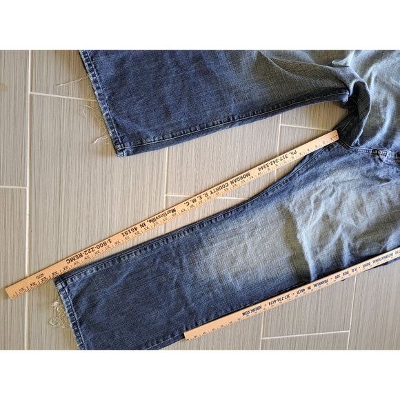 Vtg 90's Akademiks Denim Jeans Rhinestone Embellished Pockets Baggy Men's 44 - Picture 13 of 15